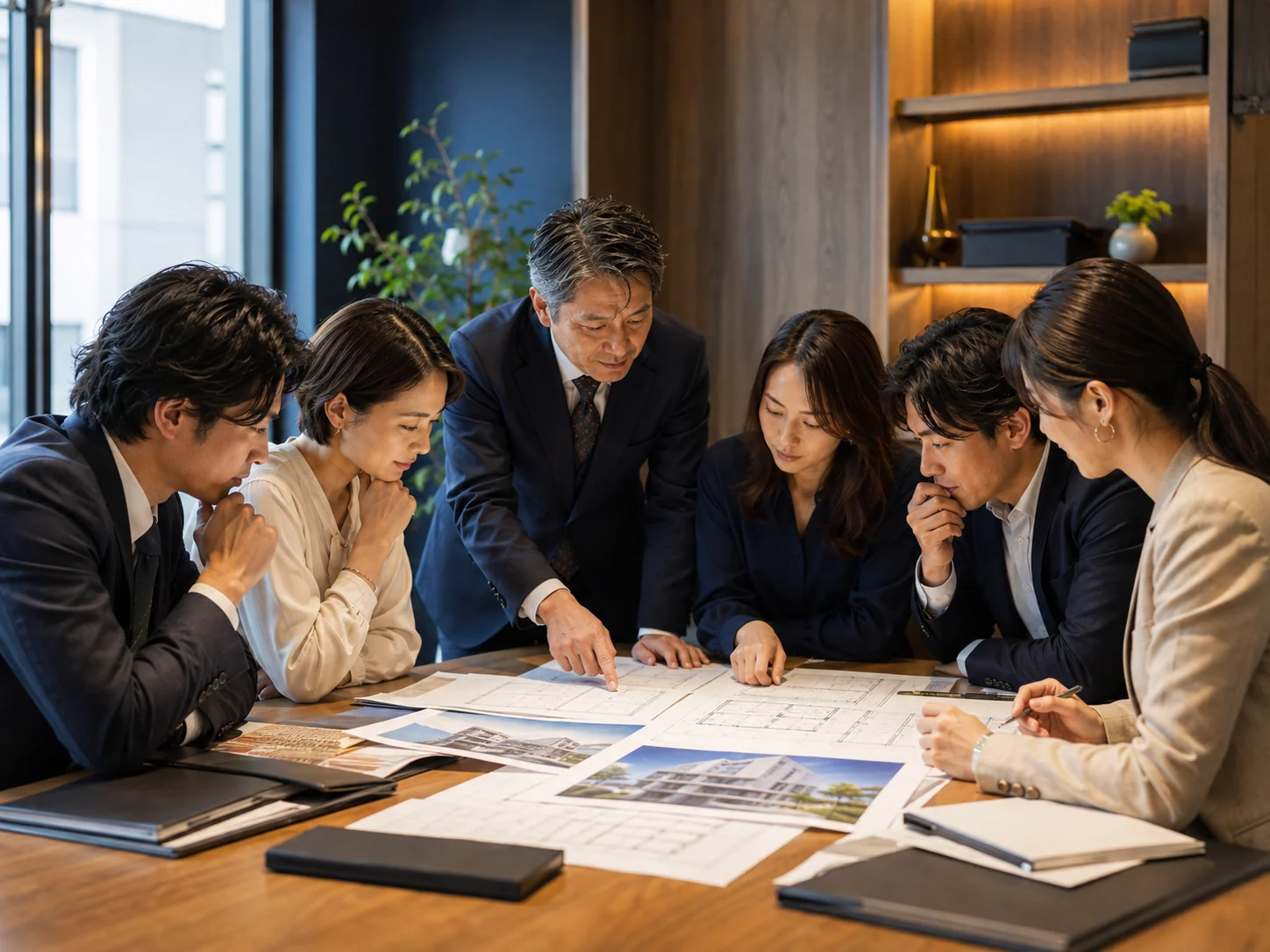 不動産に関する社内打ち合わせのイメージ